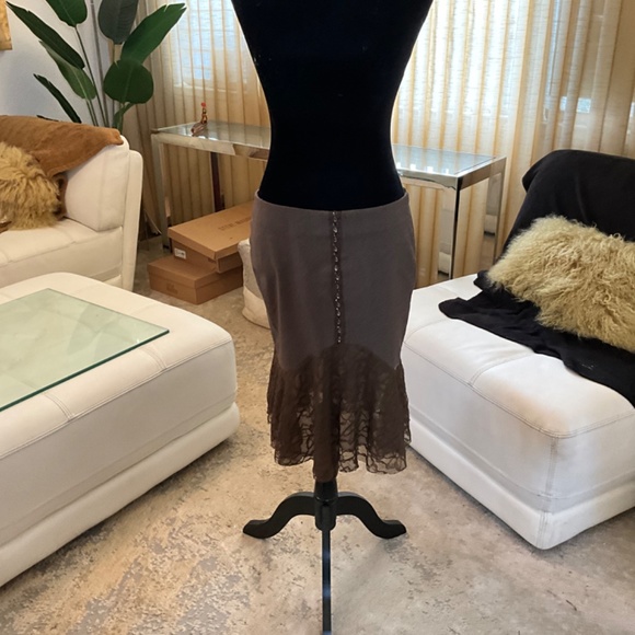 NWT  BEBE SEXY FIT AND FLARE BEADED DETAIL SKIRT - Picture 3 of 10